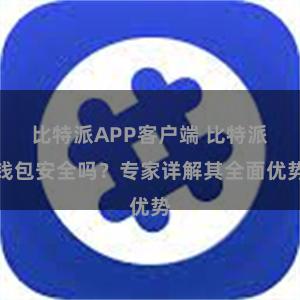 比特派APP客户端 比特派钱包安全吗？专家详解其全面优势