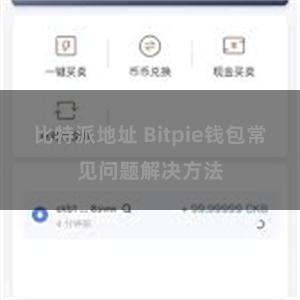 比特派地址 Bitpie钱包常见问题解决方法