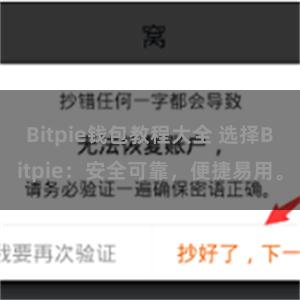 Bitpie钱包教程大全 选择Bitpie：安全可靠，便捷易用。