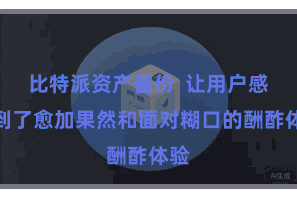 比特派资产备份  让用户感受到了愈加果然和面对糊口的酬酢体验