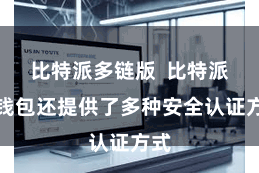 比特派多链版  比特派币钱包还提供了多种安全认证方式