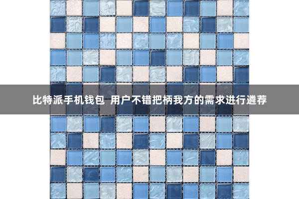 比特派手机钱包  用户不错把柄我方的需求进行遴荐