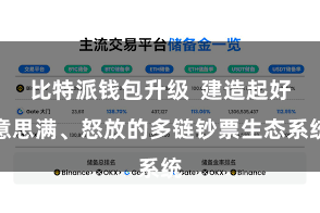 比特派钱包升级  建造起好意思满、怒放的多链钞票生态系统